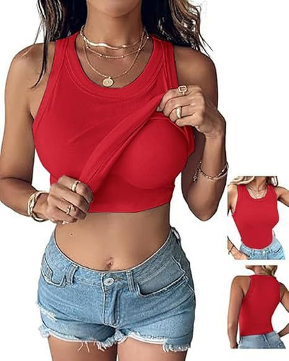 Womens Built-in Bra Tank Top