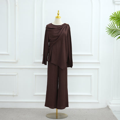 Womens Buttoned Cardigan and Pants Set