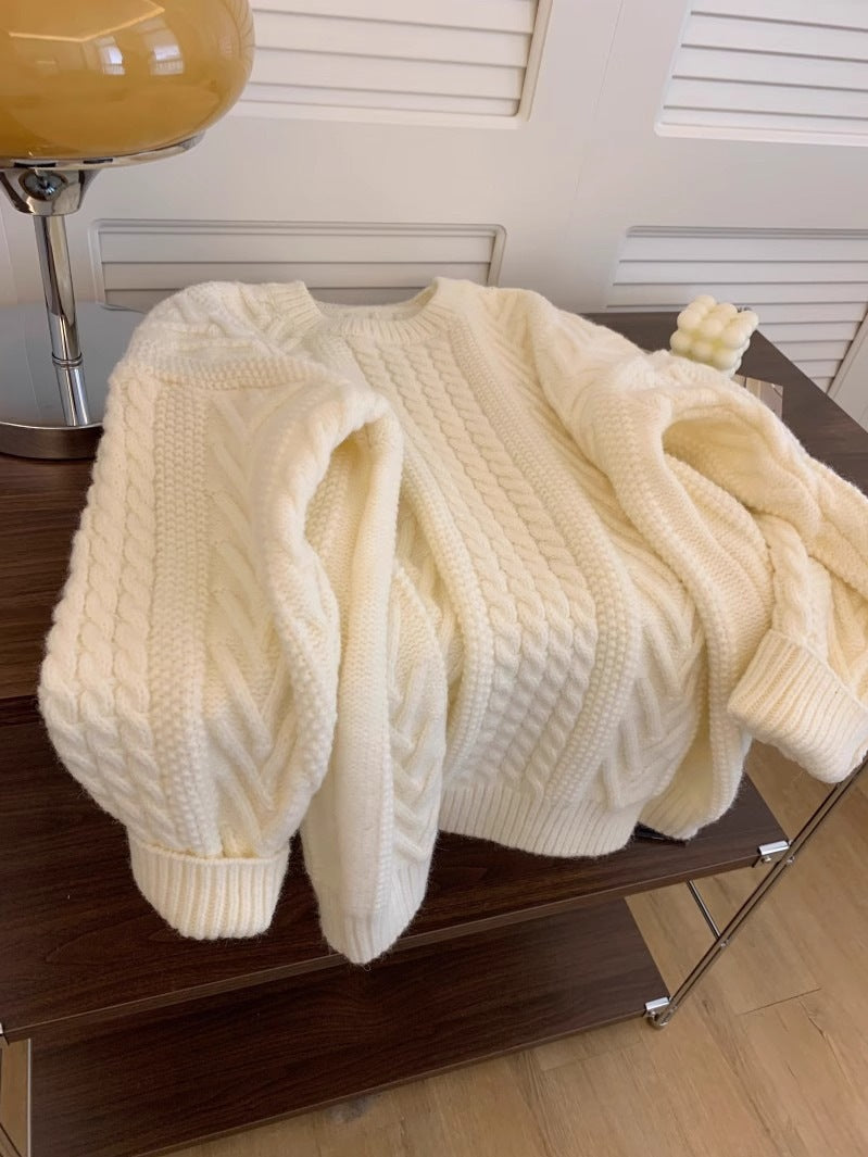Womens Cable-Knit Sweater
