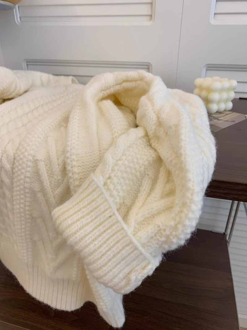 Womens Cable-Knit Sweater