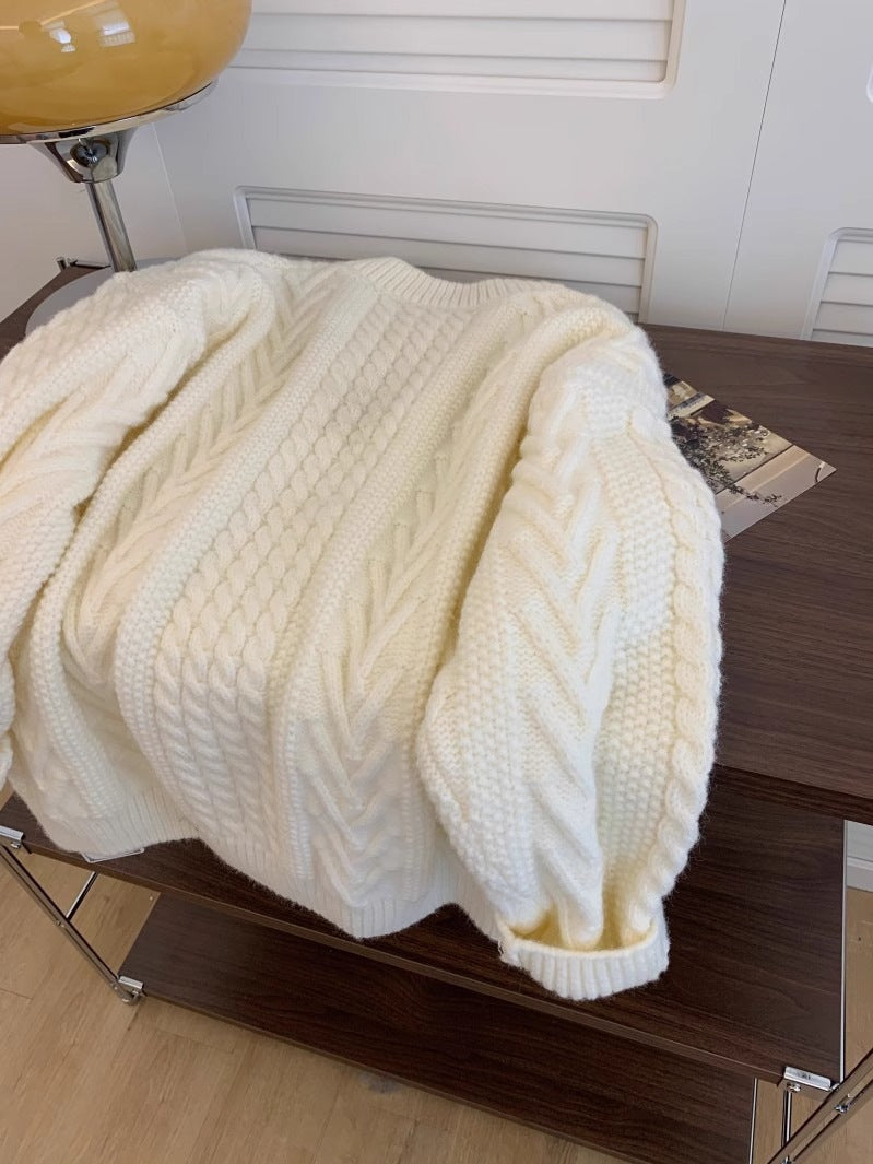 Womens Cable-Knit Sweater