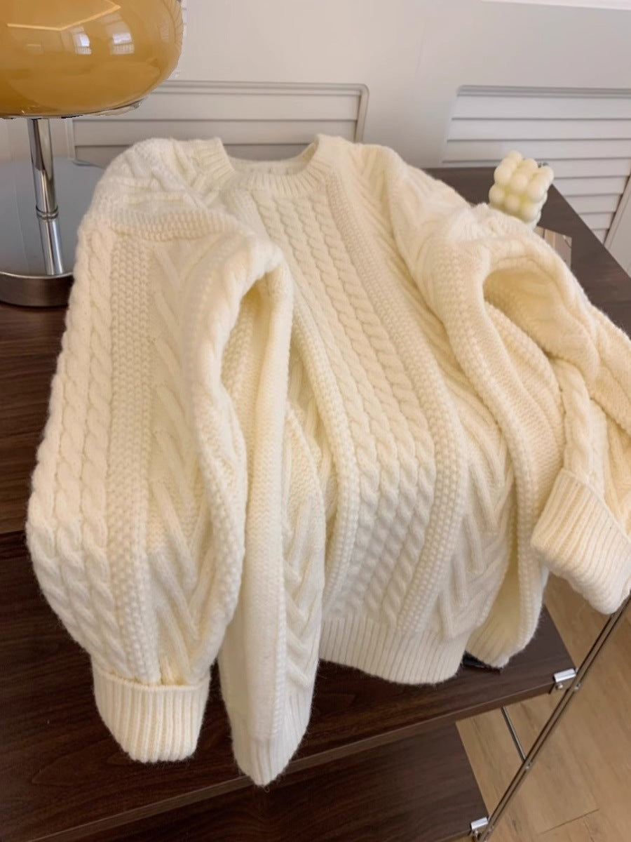 Womens Cable-Knit Sweater