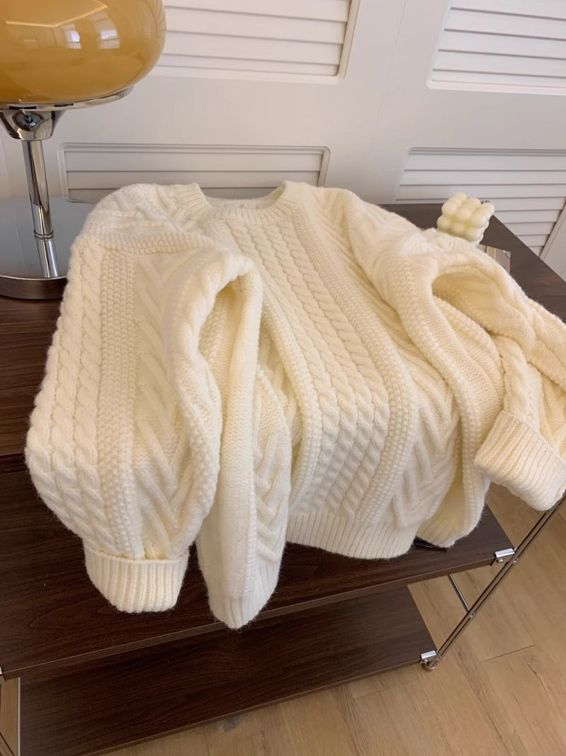 Womens Cable-Knit Sweater