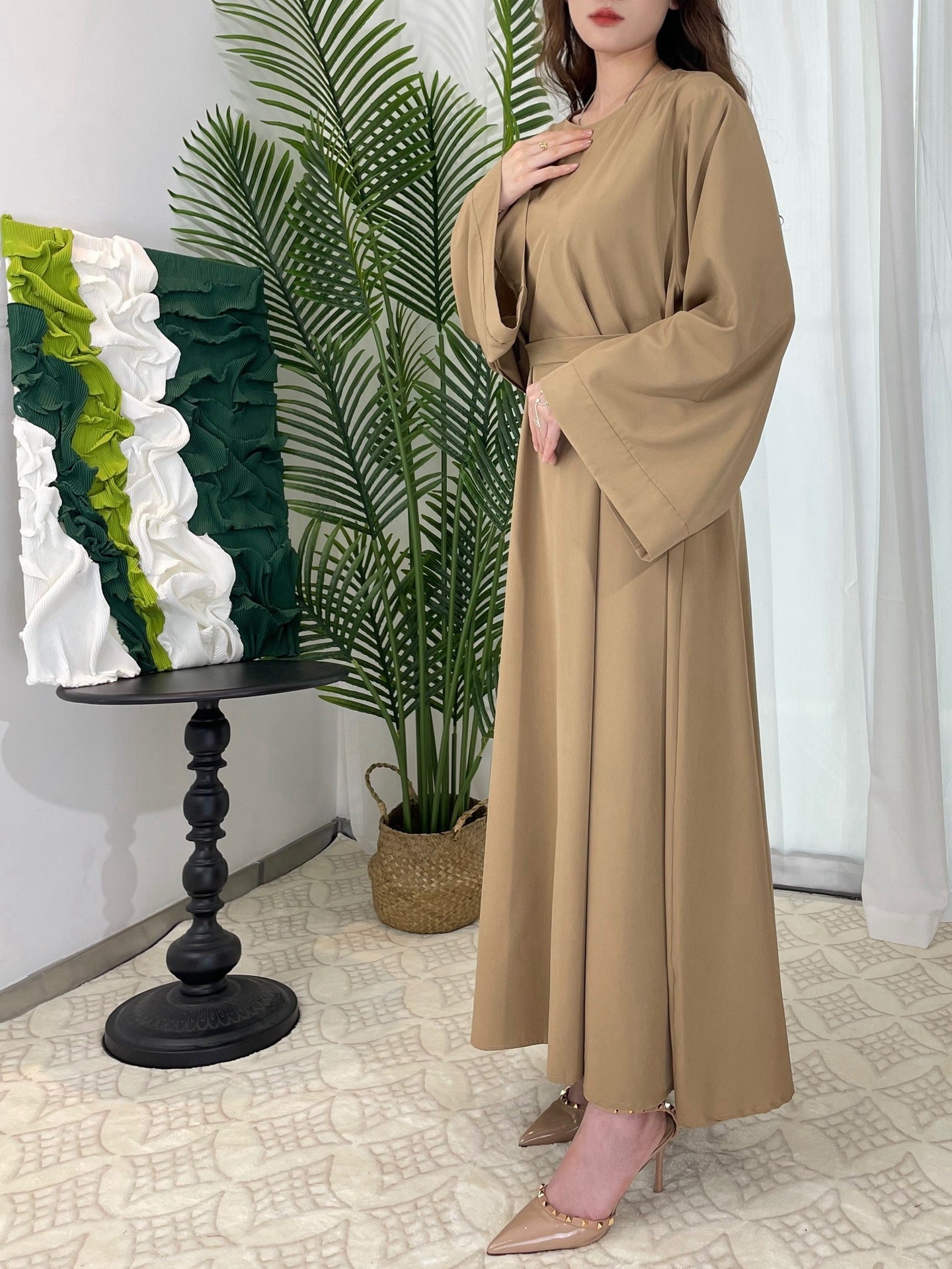 Womens Casual Belted Dress