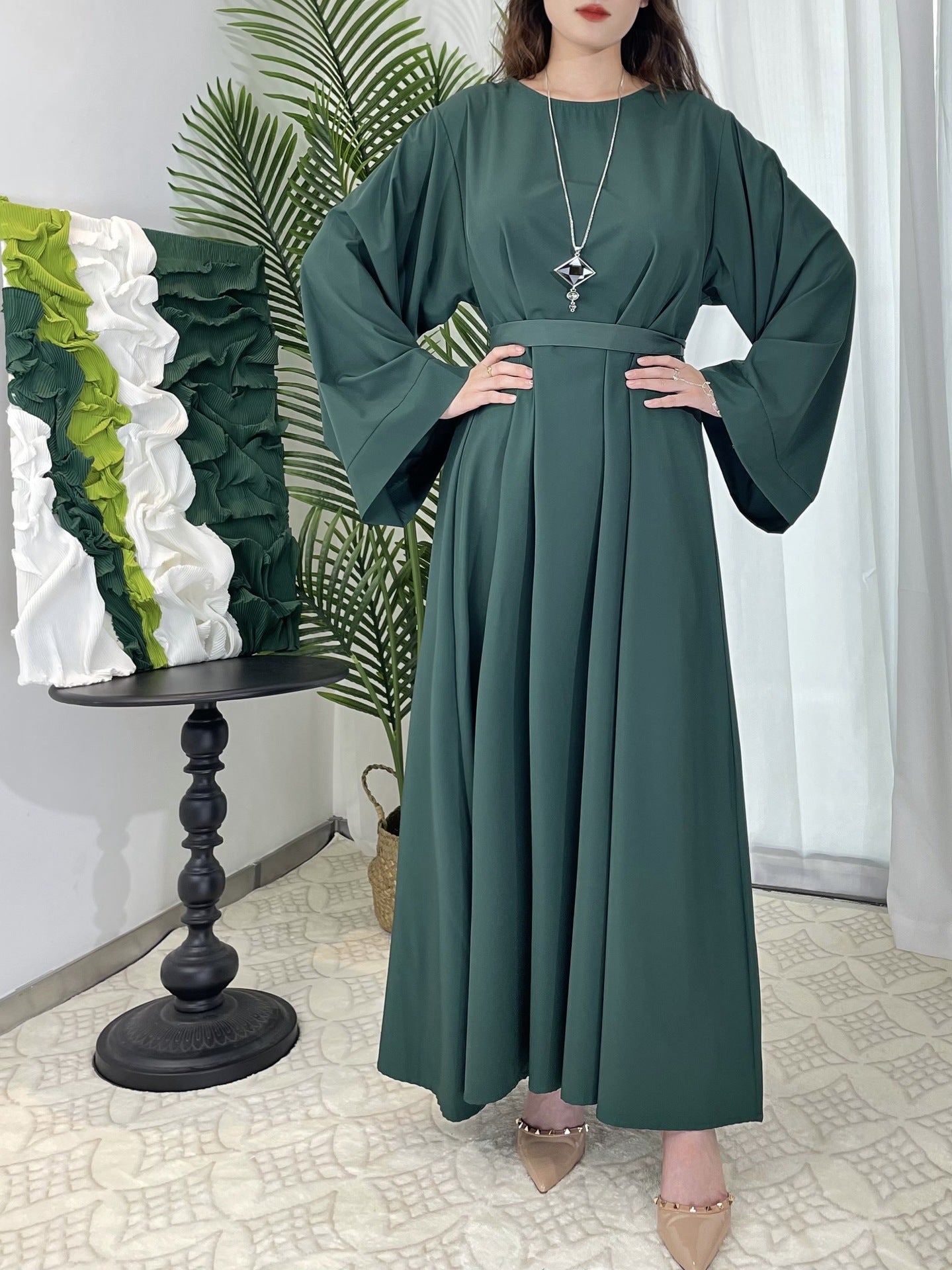 Womens Casual Belted Dress