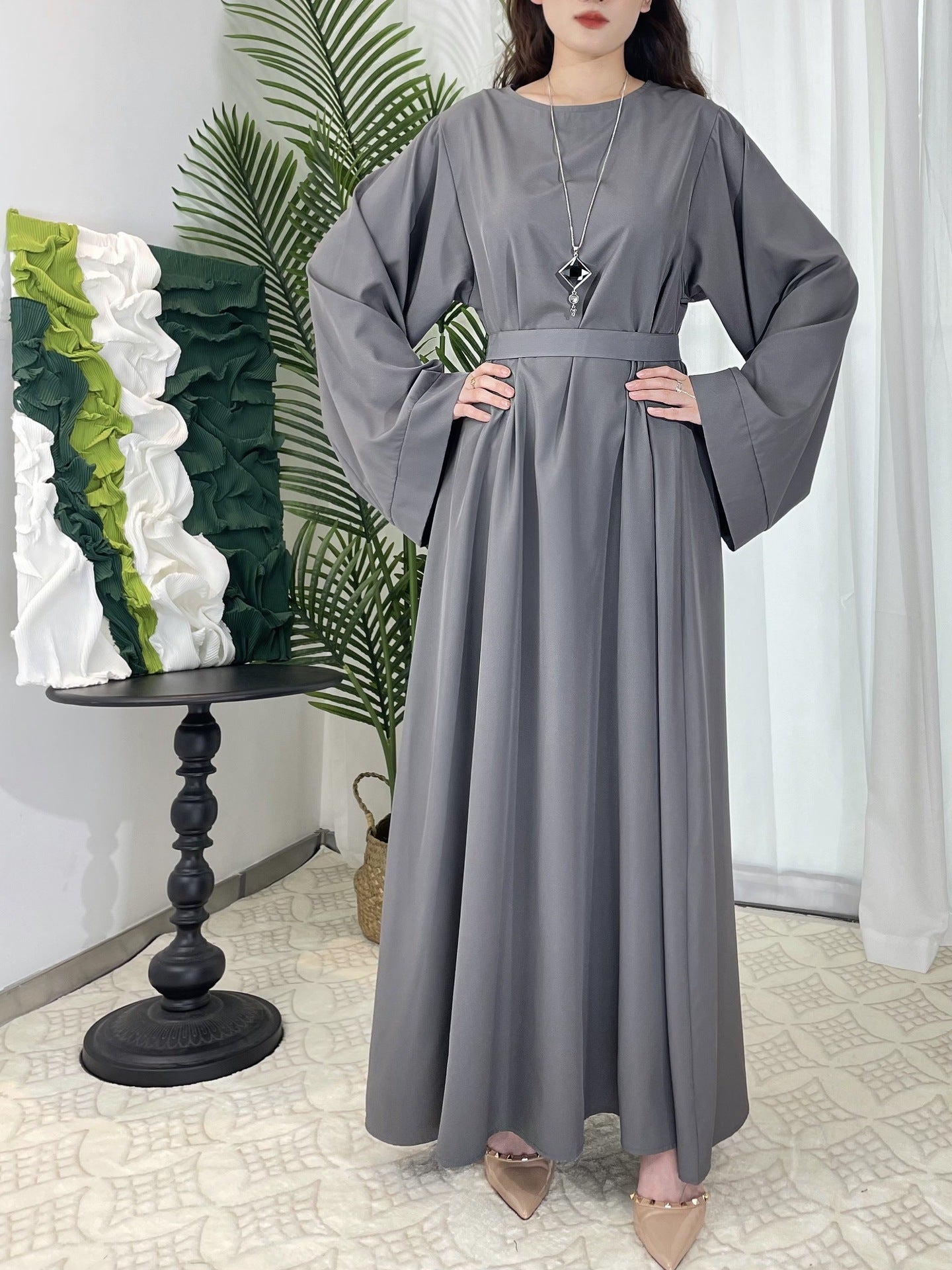 Womens Casual Belted Dress