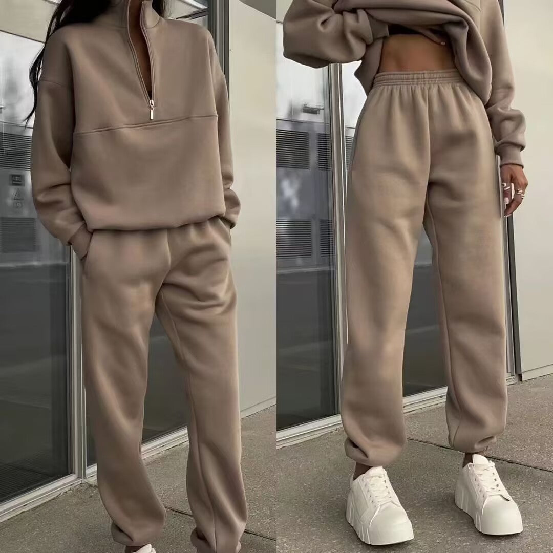 Womens Casual Long Sleeve Sweatshirt and Pants Set