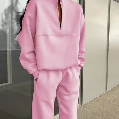 Womens Casual Long Sleeve Sweatshirt and Pants Set