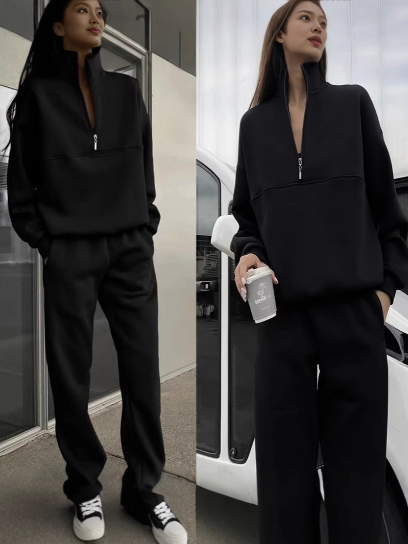 Womens Casual Long Sleeve Sweatshirt and Pants Set