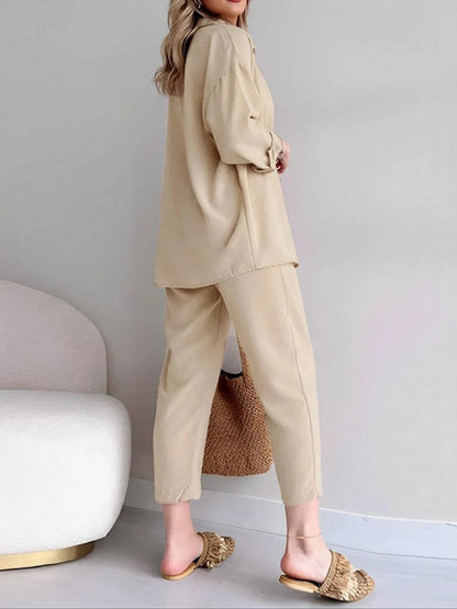 Womens Casual Shirt and Pants Set