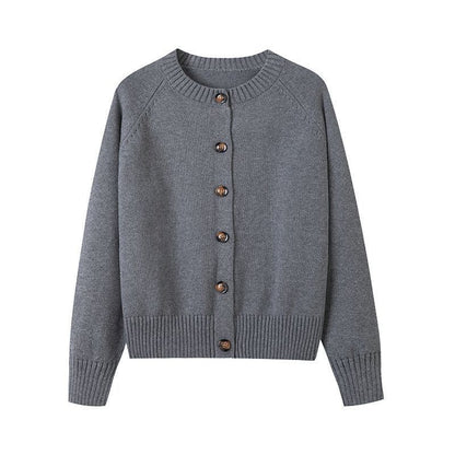 Womens Chenille Button Cardigan