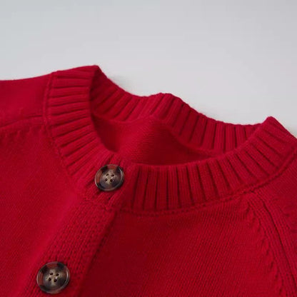 Womens Chenille Button Cardigan