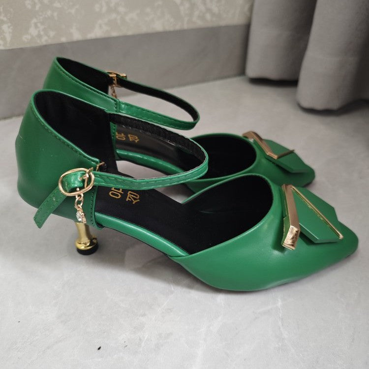 Womens Chunky Heel Sandals