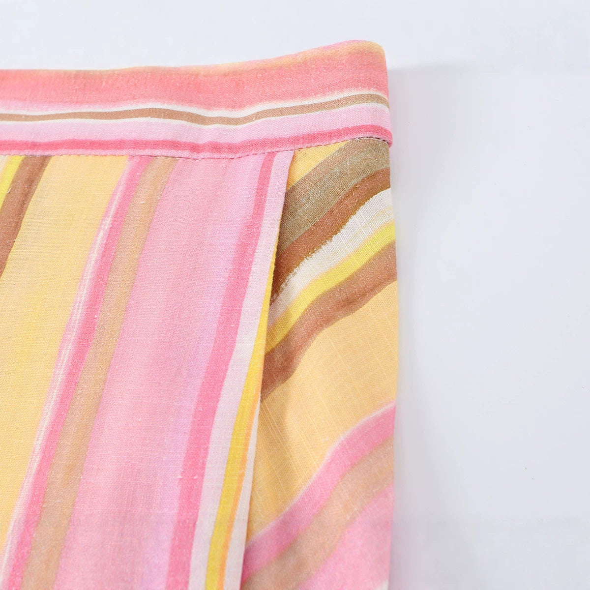 Womens Colorful Striped Wide Leg Pants