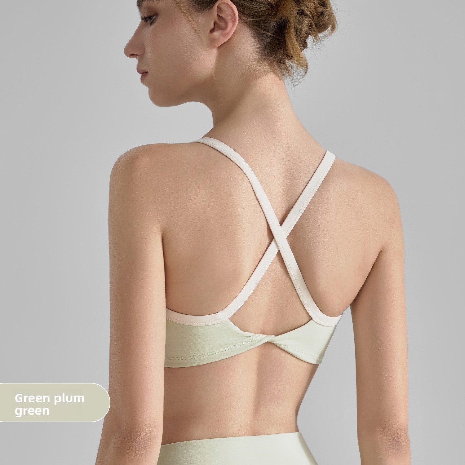 Womens Contrast Stitch Yoga Sports Bra