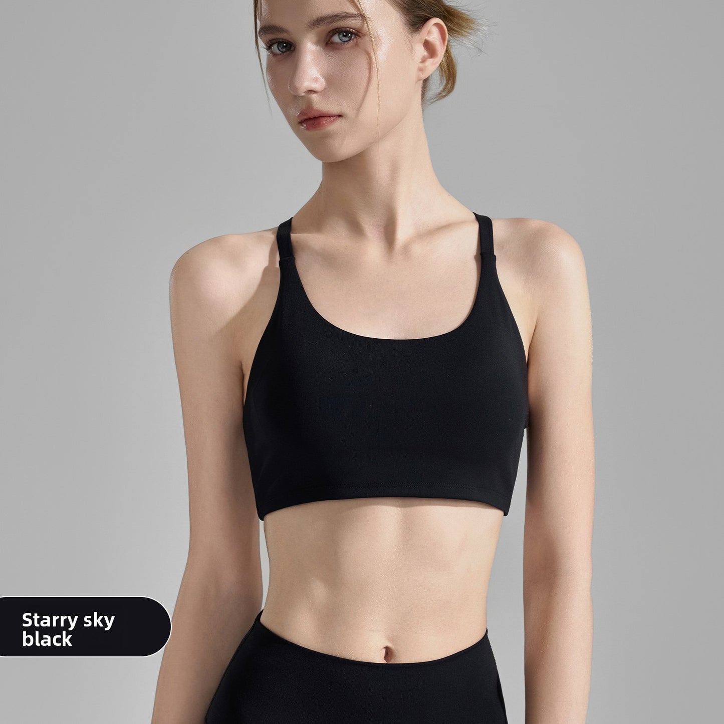 Womens Contrast Stitch Yoga Sports Bra
