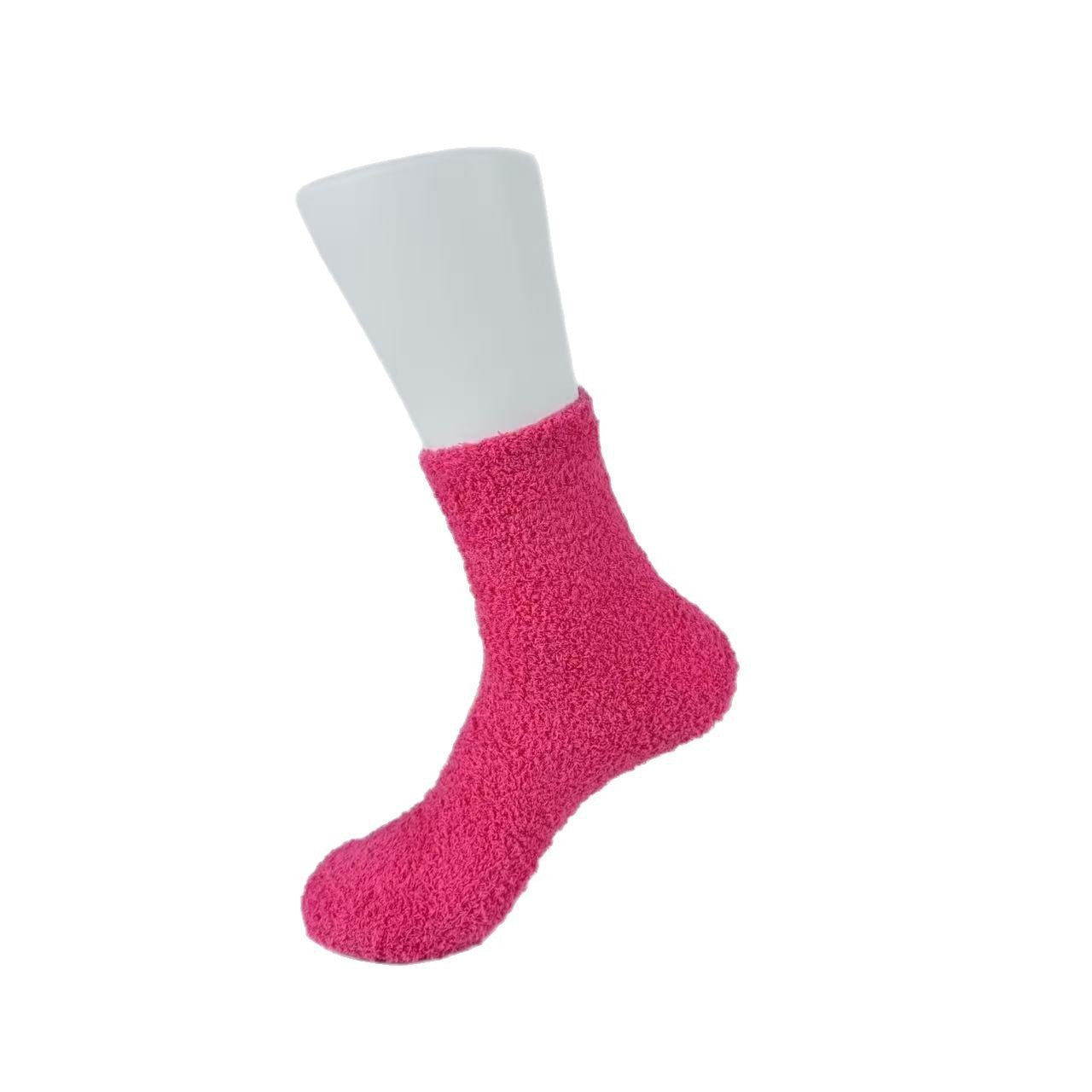 Womens Coral Fleece Sleep Socks