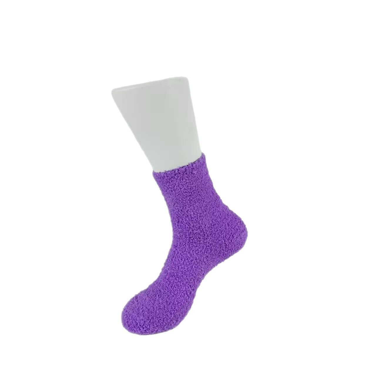 Womens Coral Fleece Sleep Socks