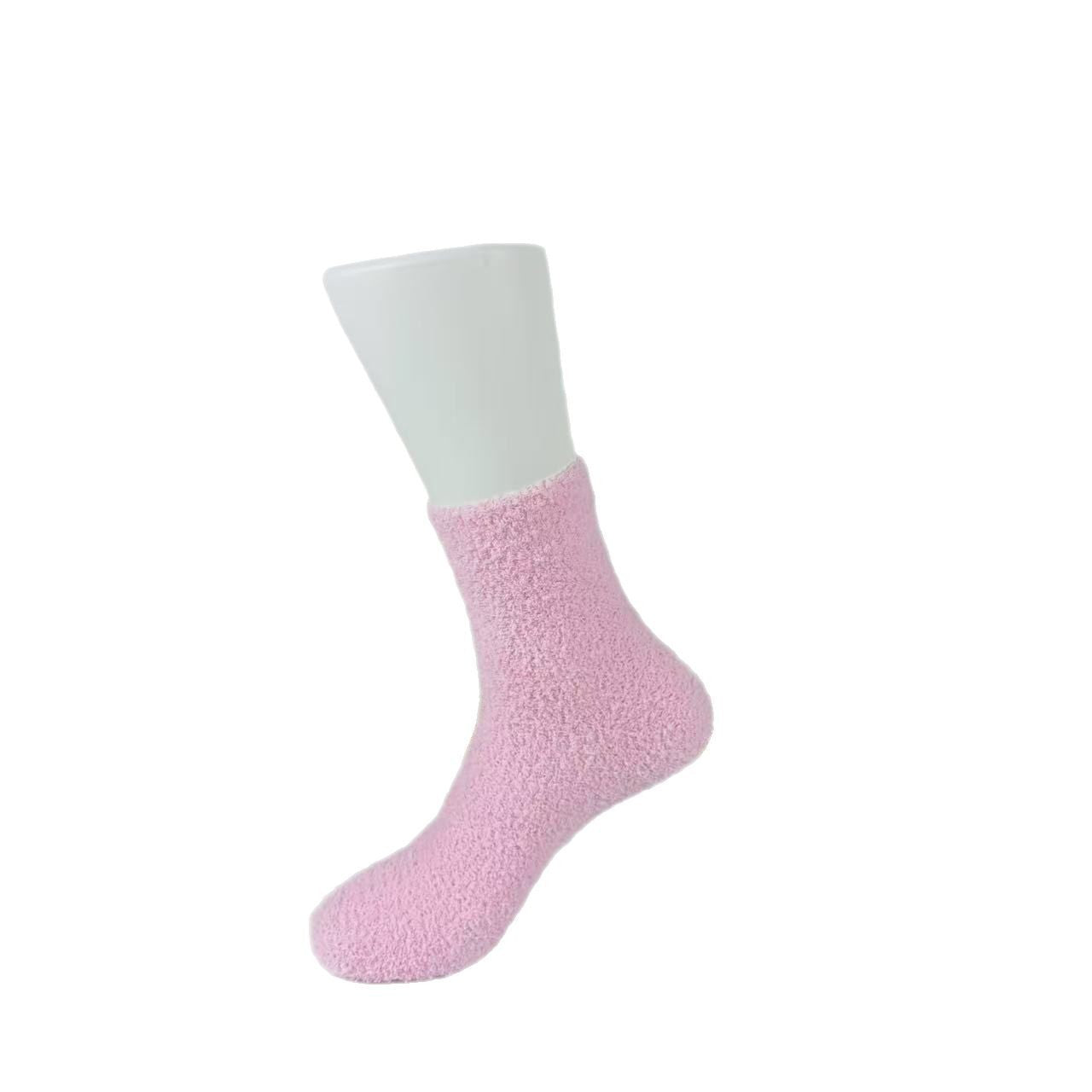Womens Coral Fleece Sleep Socks