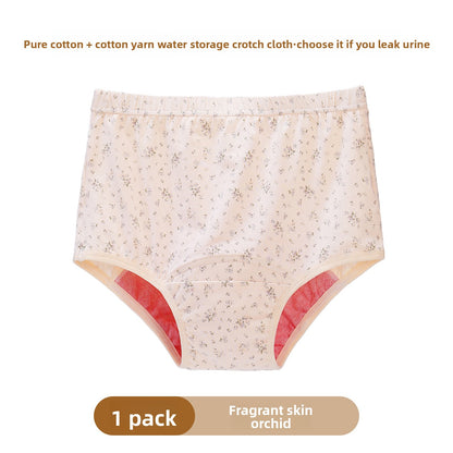 Womens Cotton Leak-Proof High-Waist Underwear
