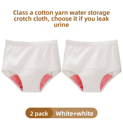 Womens Cotton Leak-Proof High-Waist Underwear