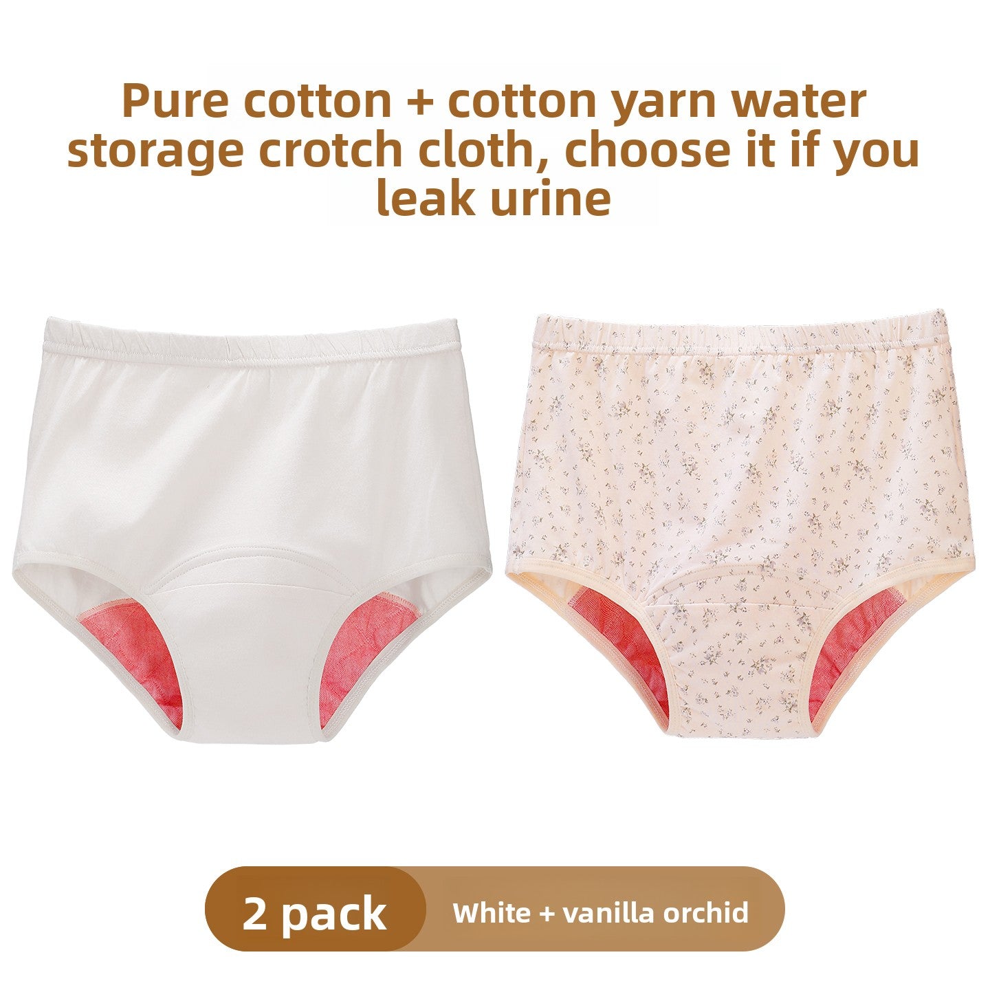 Womens Cotton Leak-Proof High-Waist Underwear