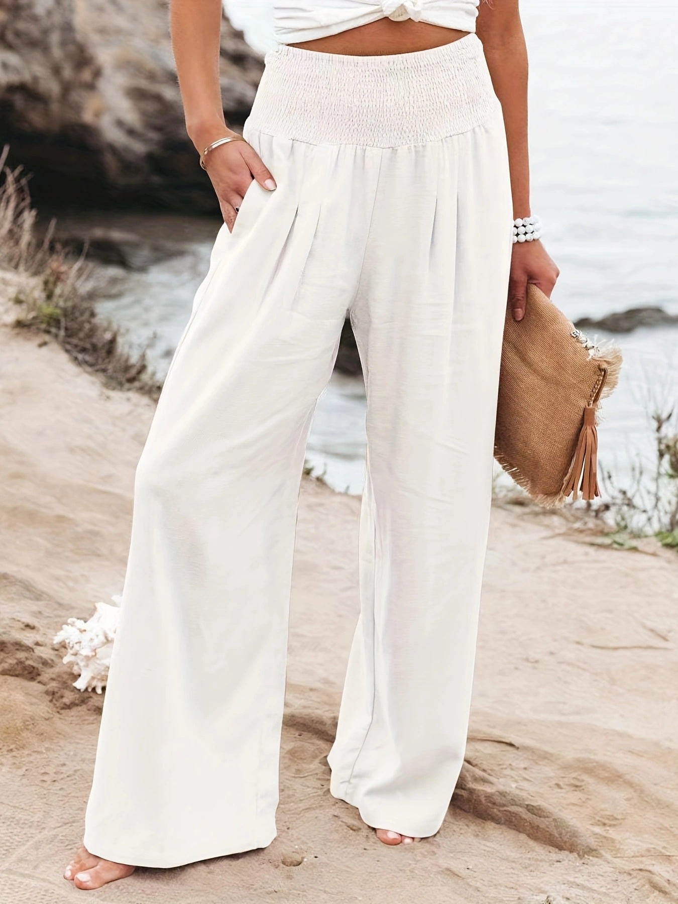 Womens Cotton Linen Casual Pants