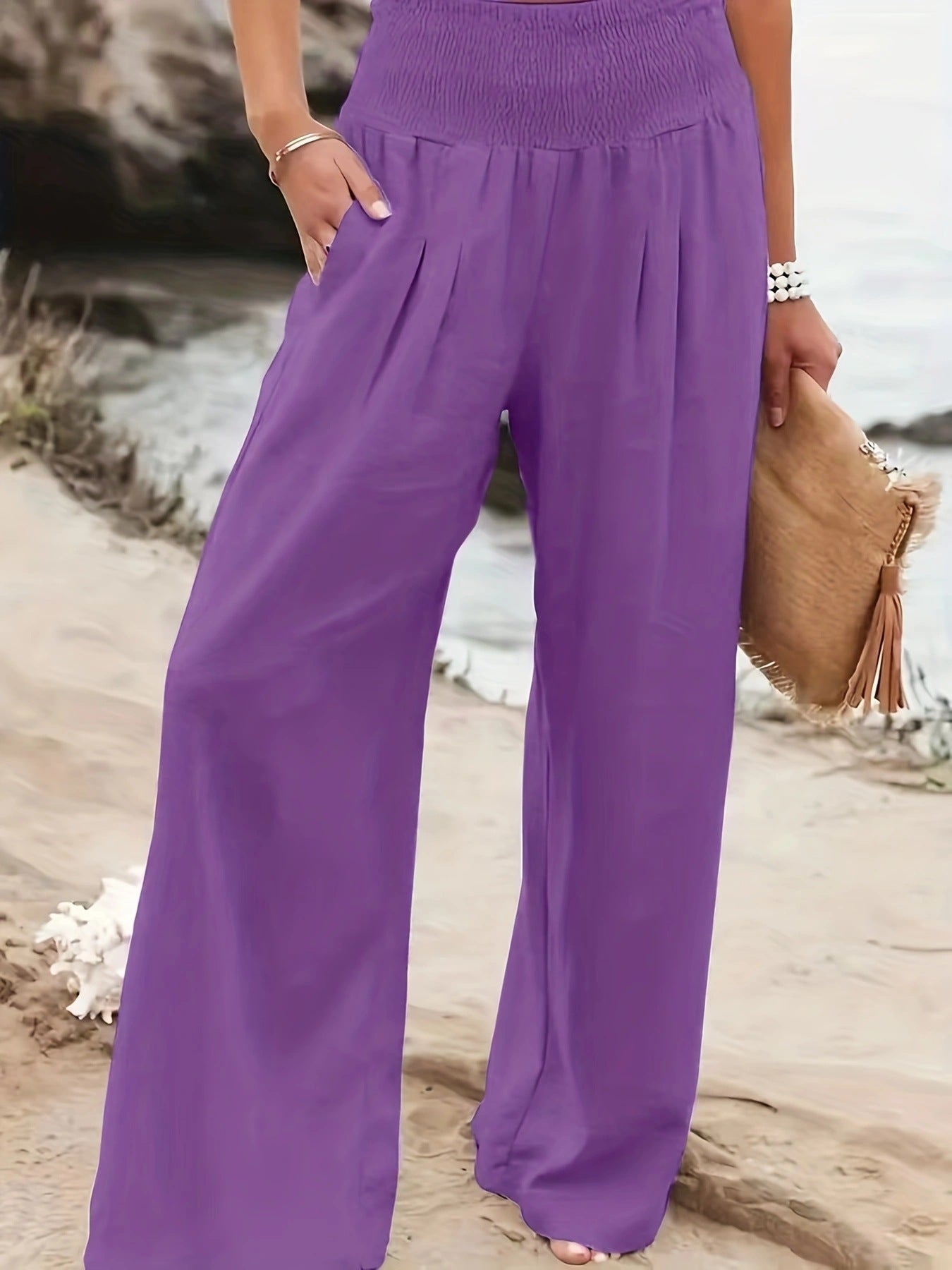 Womens Cotton Linen Casual Pants