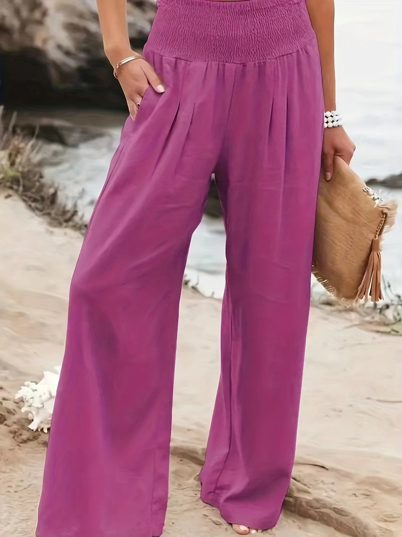 Womens Cotton Linen Casual Pants