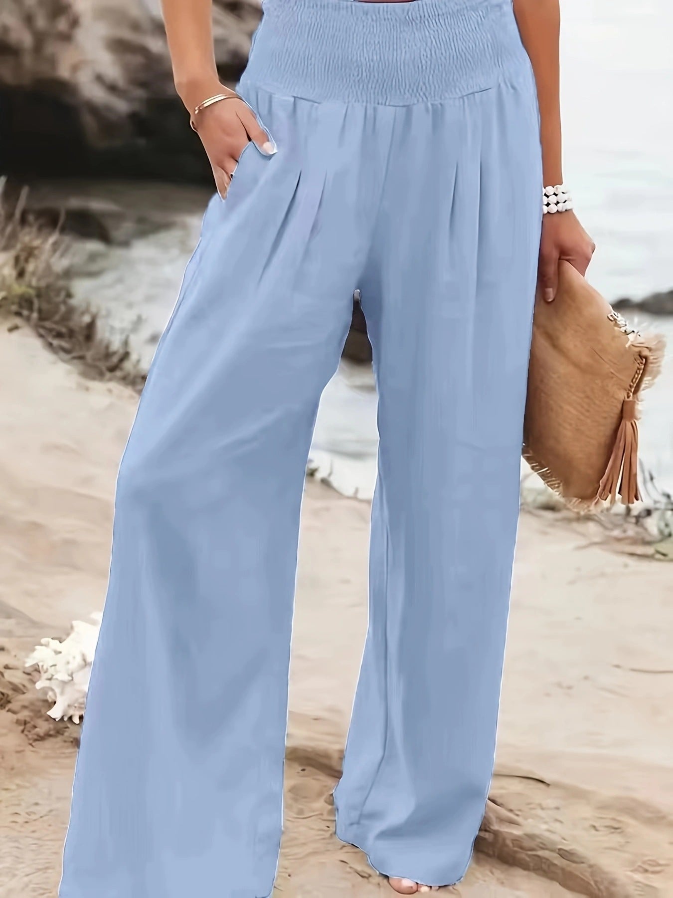 Womens Cotton Linen Casual Pants