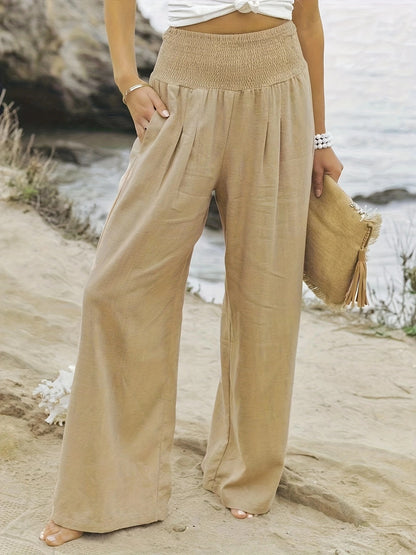 Womens Cotton Linen Casual Pants