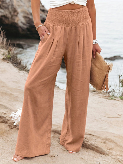 Womens Cotton Linen Casual Pants