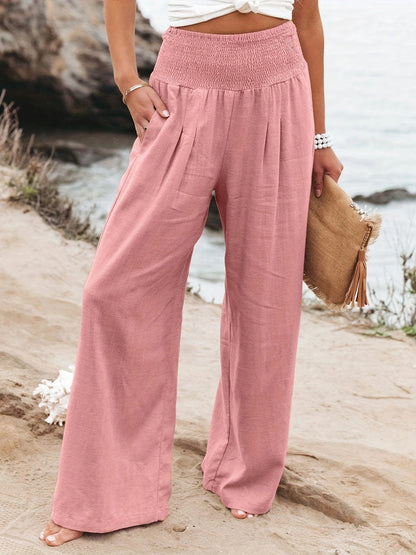 Womens Cotton Linen Casual Pants
