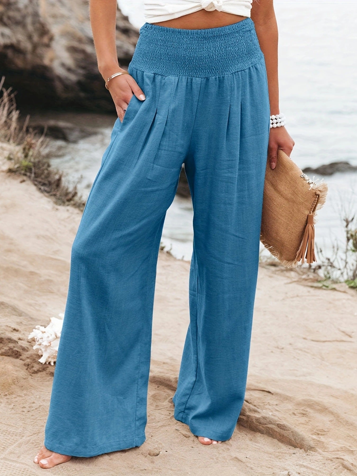 Womens Cotton Linen Casual Pants