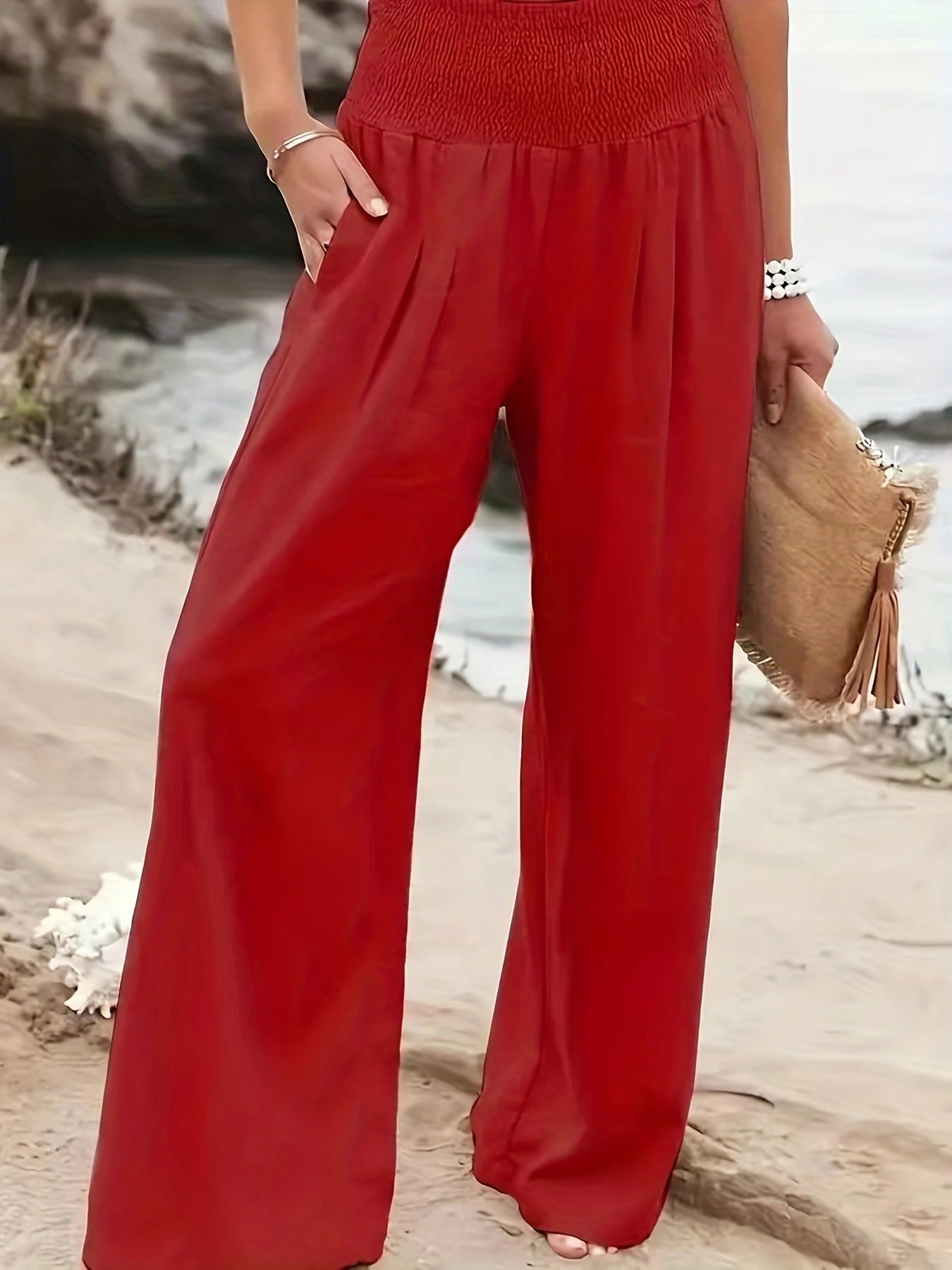 Womens Cotton Linen Casual Pants