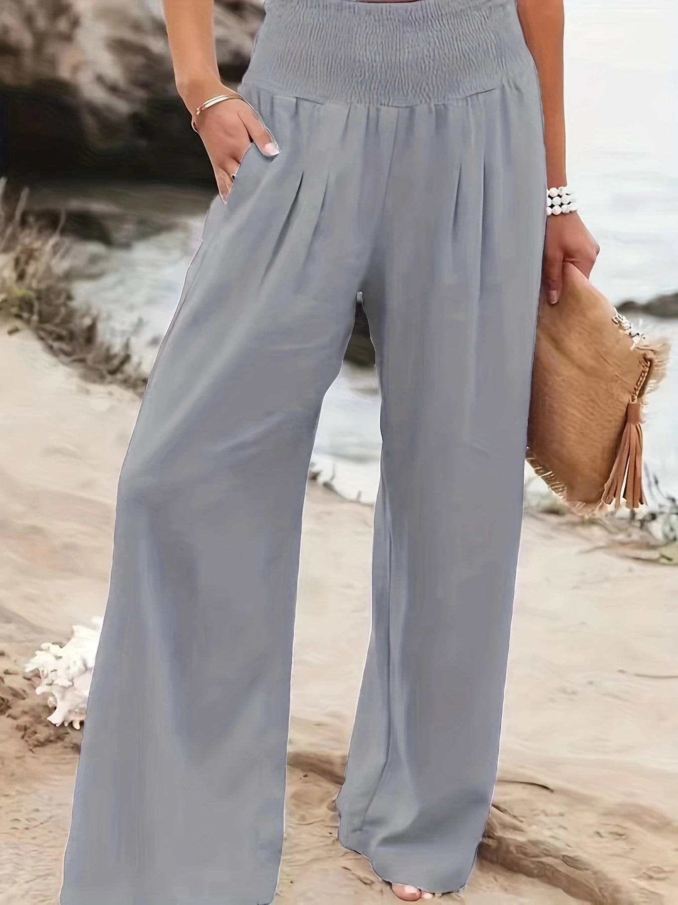 Womens Cotton Linen Casual Pants