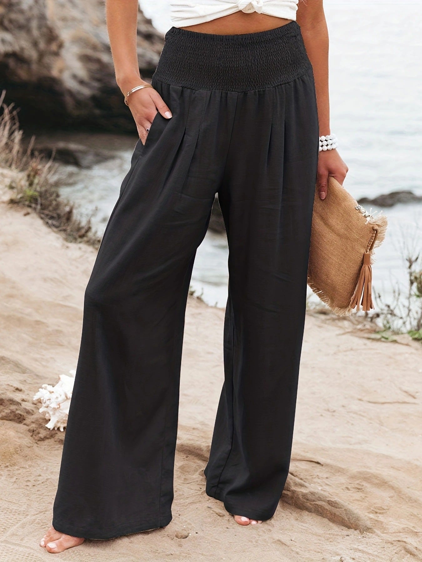 Womens Cotton Linen Casual Pants