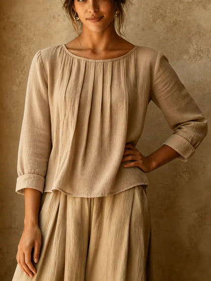 Womens Cotton Linen Casual Shirt