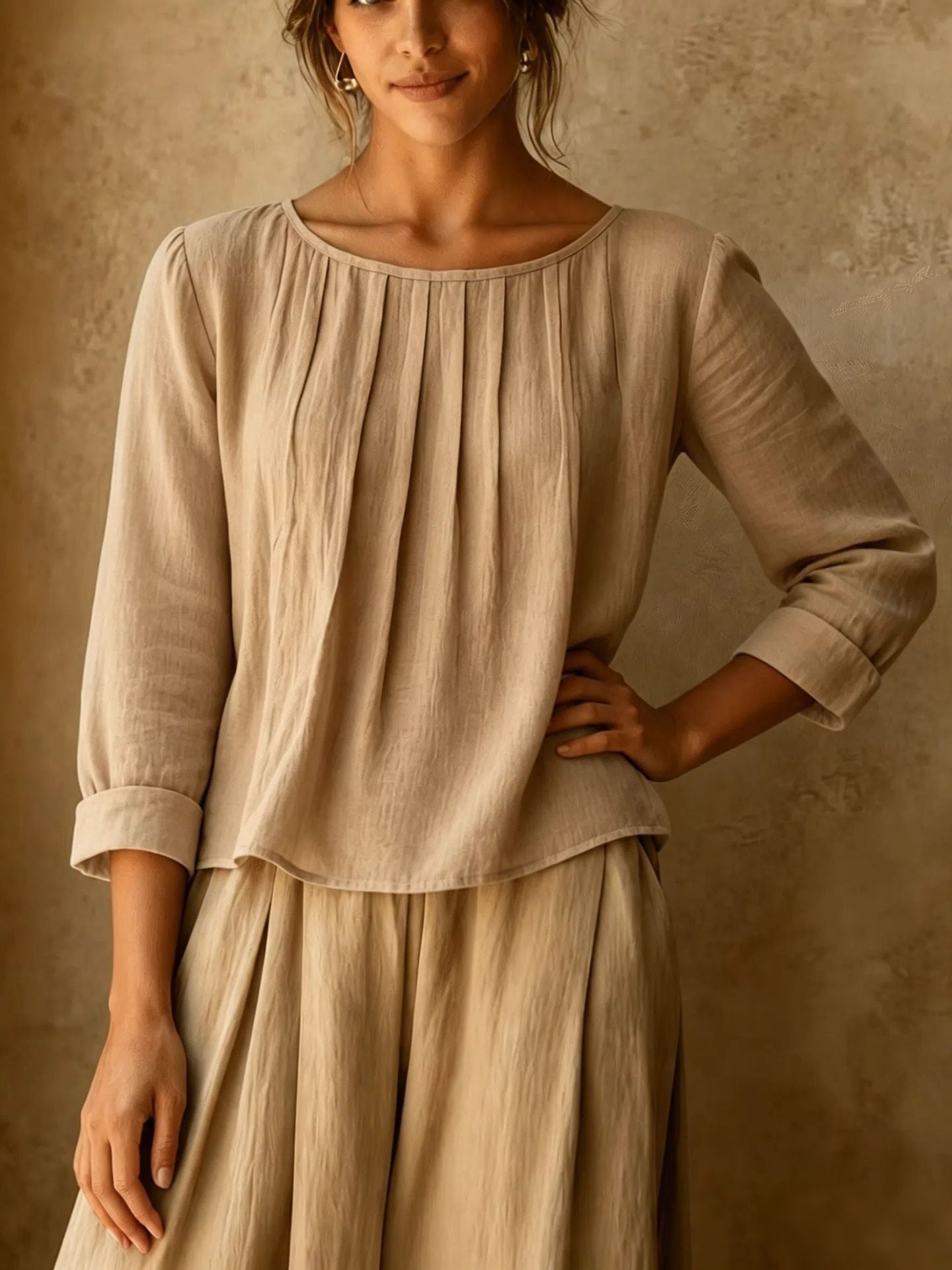 Womens Cotton Linen Casual Shirt