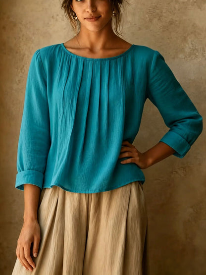 Womens Cotton Linen Casual Shirt