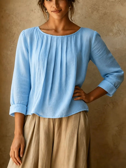 Womens Cotton Linen Casual Shirt