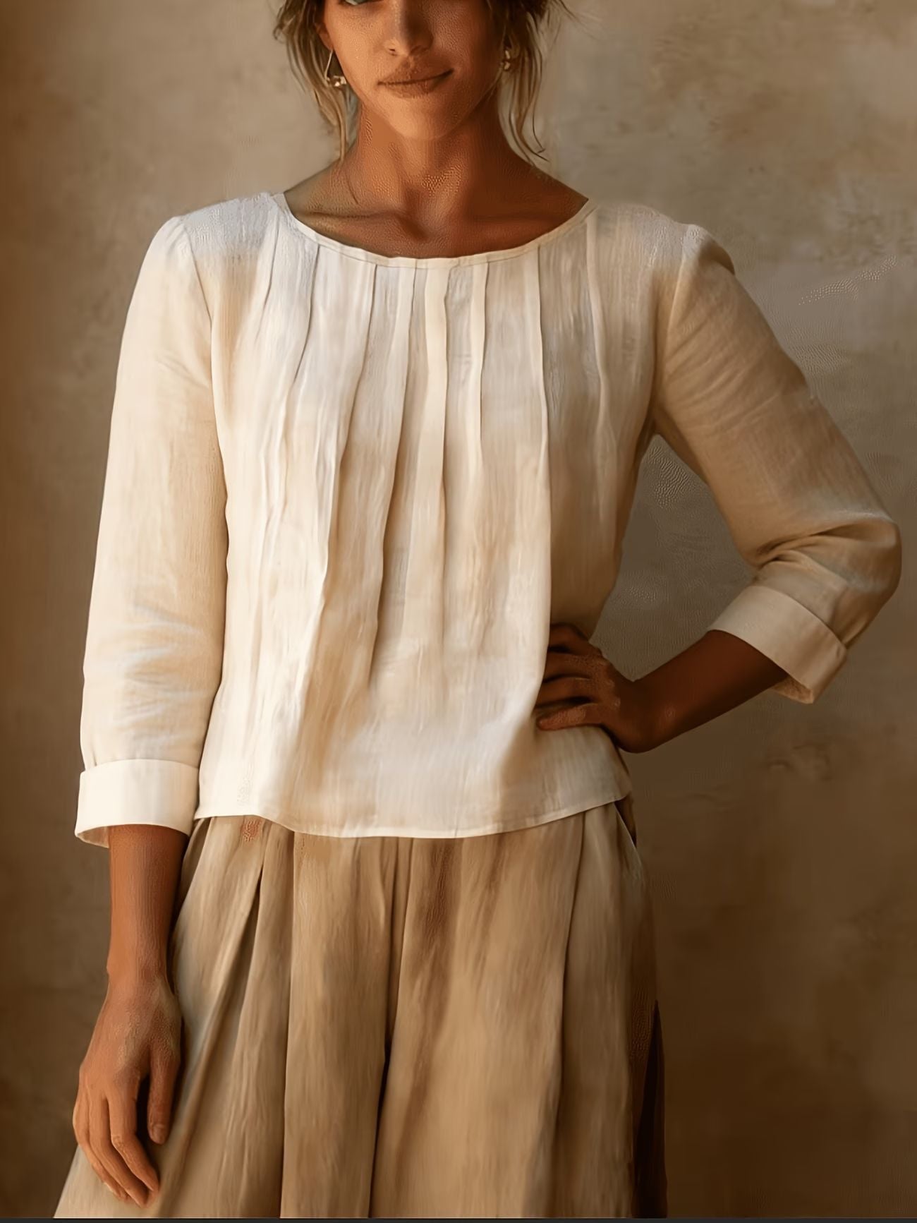 Womens Cotton Linen Casual Shirt