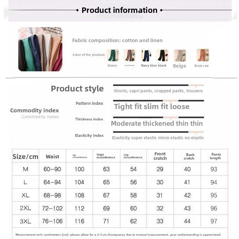 Womens Cotton Trousers
