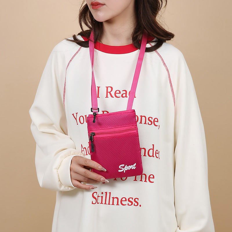 Womens Crossbody Phone Bag with Zipper Closure