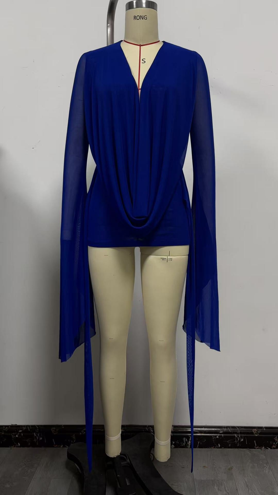 Womens Deep V-Neck Mesh Resort Dress