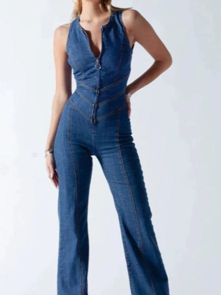 Womens Denim Jumpsuit