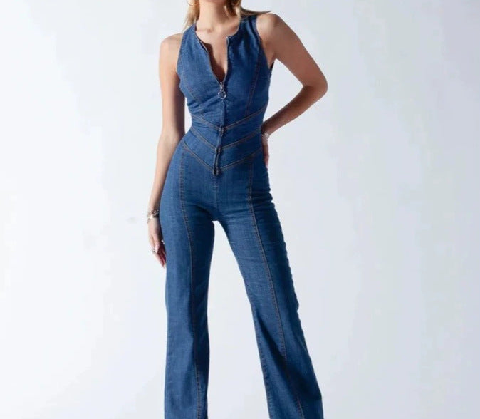 Womens Denim Jumpsuit
