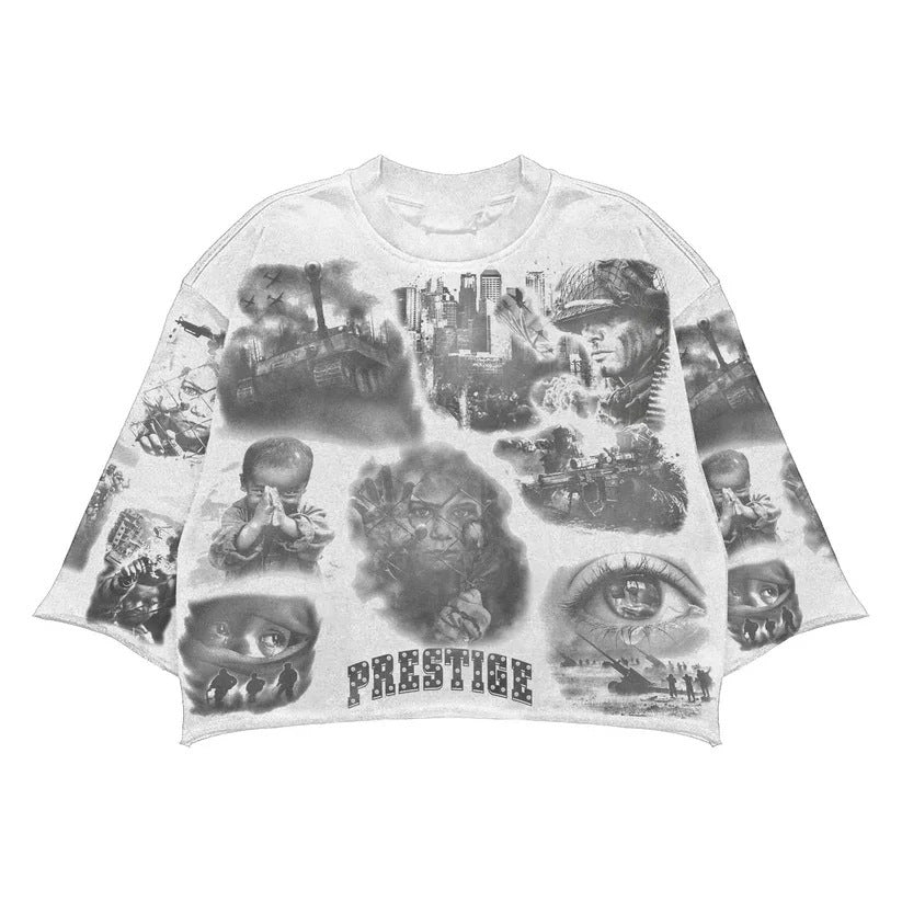 Womens Digital Print Round Neck T-Shirt