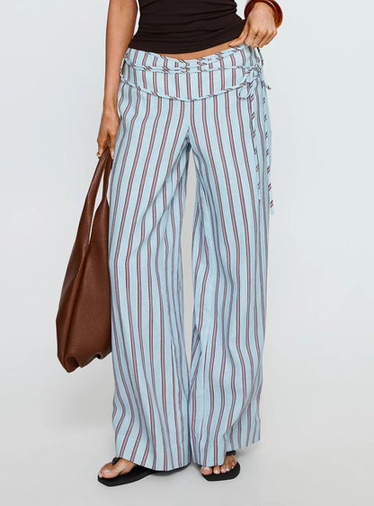 Womens Drawstring Straight Leg Pants
