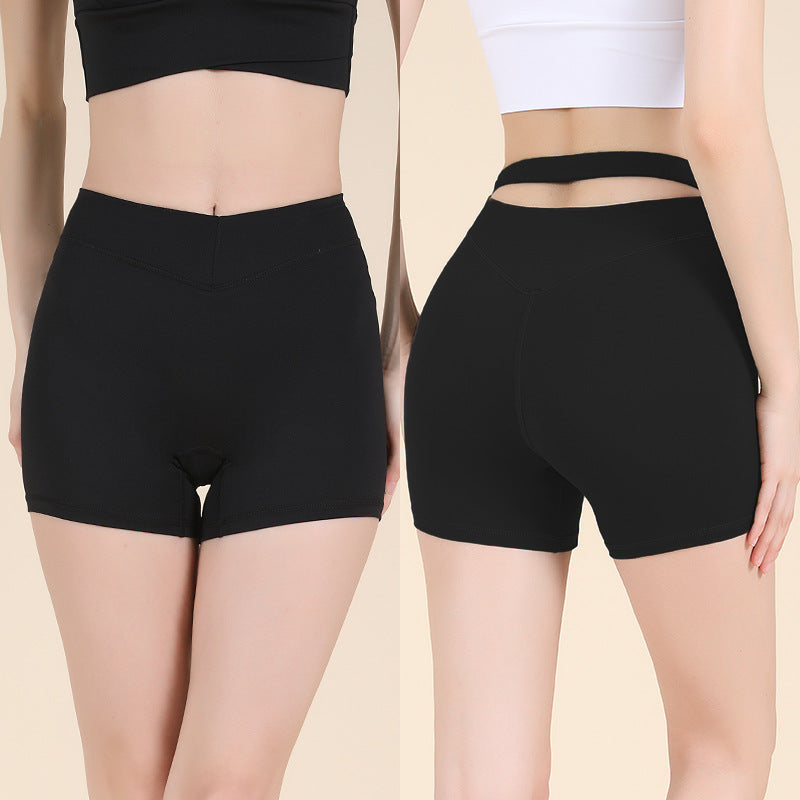 Womens Drawstring Yoga Fitness Shorts